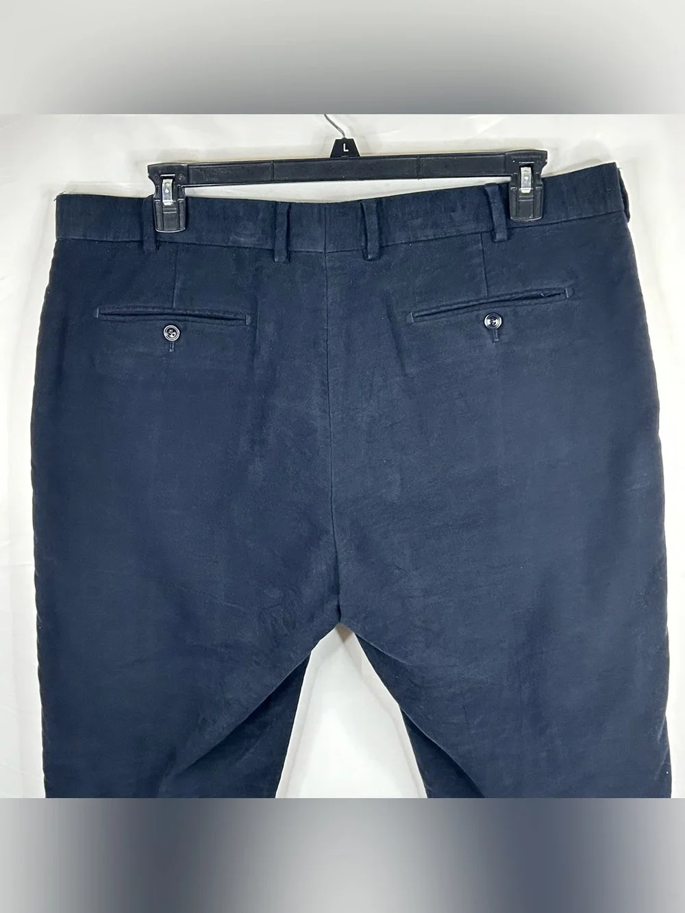 Charles Tyrwhitt Dress Pants Mens Size 40x32 Slim Fit Moleskin Blue Trousers